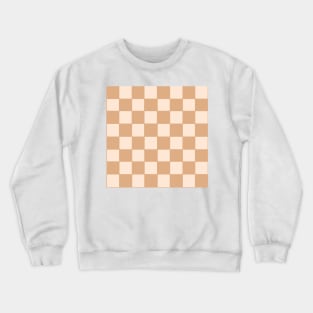 Minimal Checkerboard - Warm Neutrals Crewneck Sweatshirt